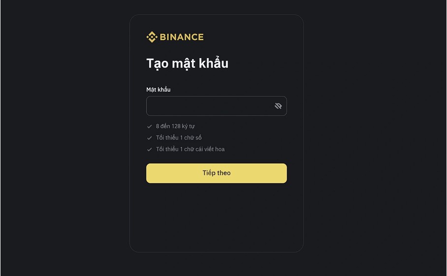 Giao diện Binance